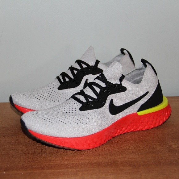 nike epic react flyknit white bright crimson